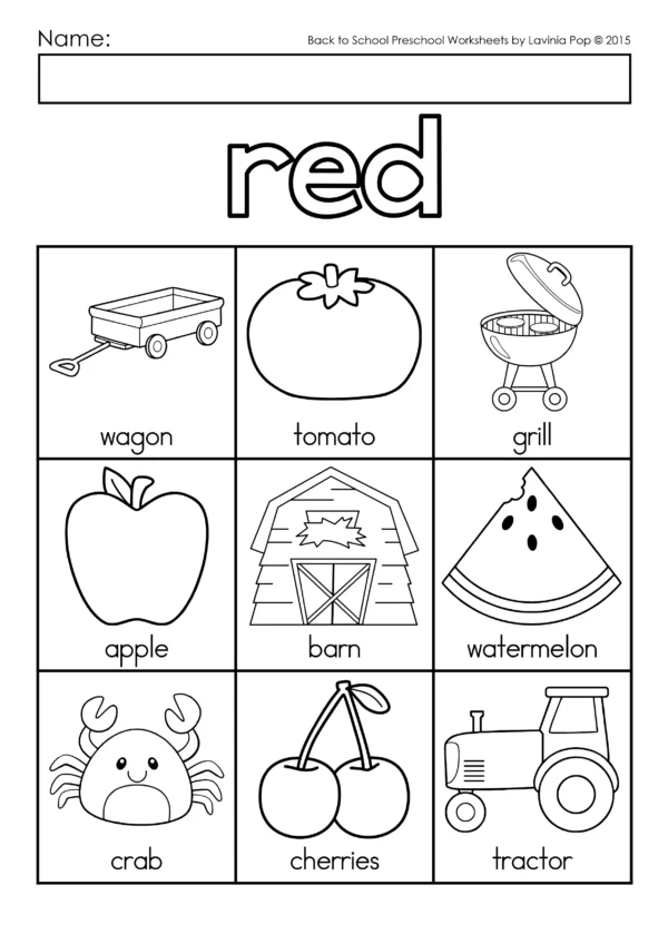 Colors Coloring Pages | Preschool & Kindergarten