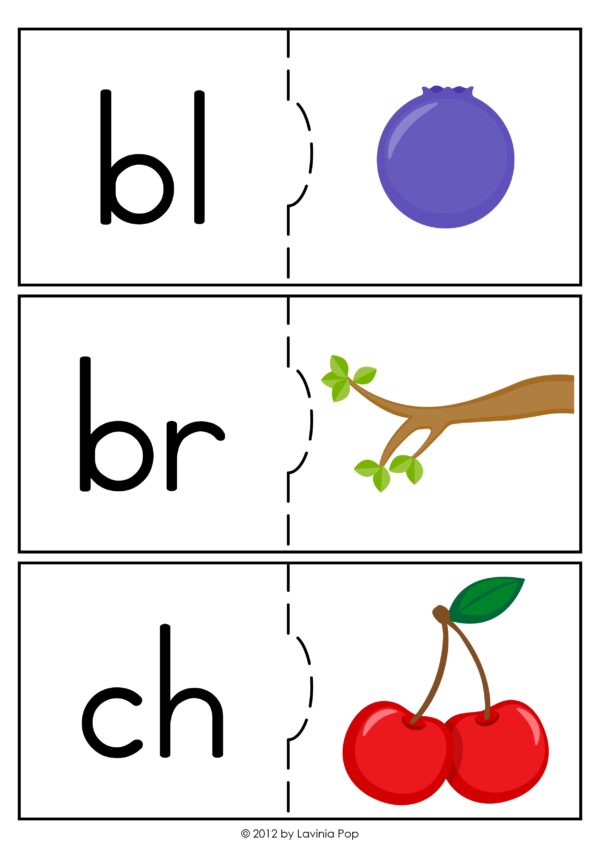 Beginning Sounds Puzzles | Alphabet, Long Vowels, Blends, Digraphs