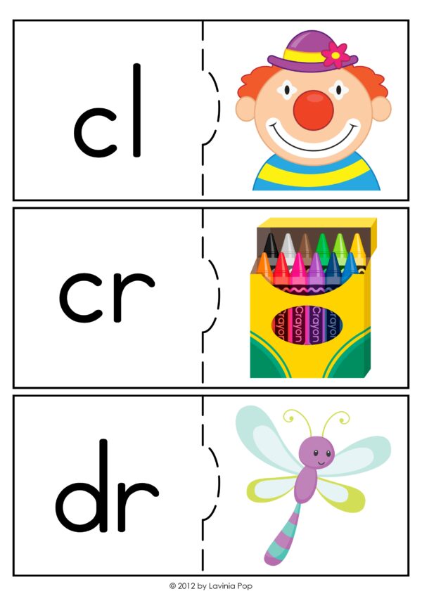 Beginning Sounds Puzzles | Alphabet, Long Vowels, Blends, Digraphs