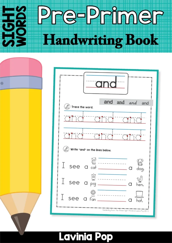 Sight Words Handwriting Book | Printable Worksheets | Sight Word Recogntition | Reading Sight Words in Context