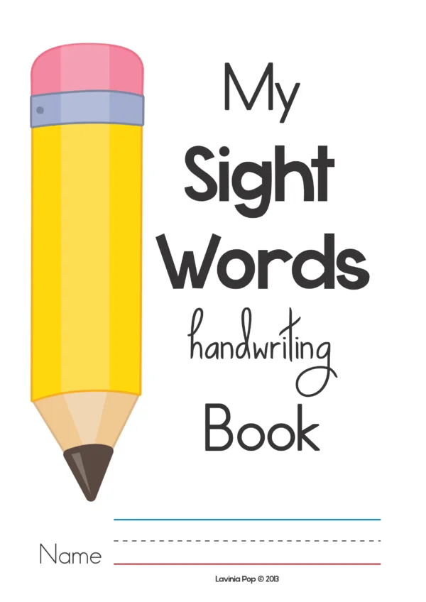 Sight Words Handwriting Book | Printable Worksheets | Sight Word Recogntition | Reading Sight Words in Context