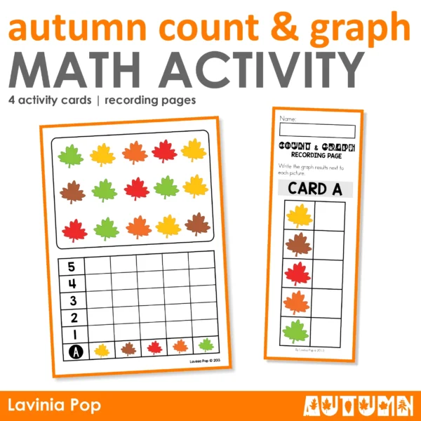 Autumn Count and Graph | Printable Math Activity for Fall