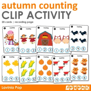 Autumn Counting Activity | Printable Cards for Fall