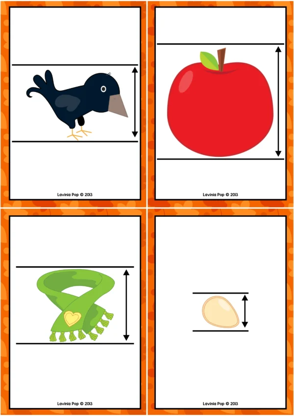 Autumn Non-Standard Measurement Activity | Fall Printable Math Center for Kindergarten