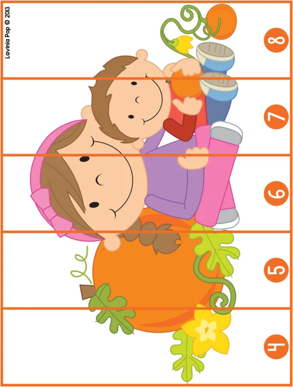 Autumn Number Puzzles | Printable Math Activity for Preschool and Kindergarten