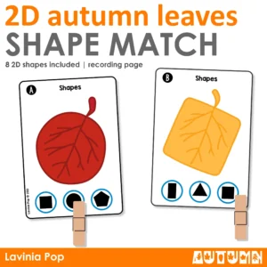 Fall Leaves Clip the Shape Cards | Autumn Activity