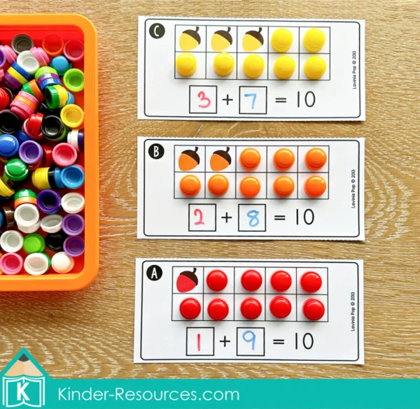 Making 10 on a Ten Frame | Acorn Addition Math Activity