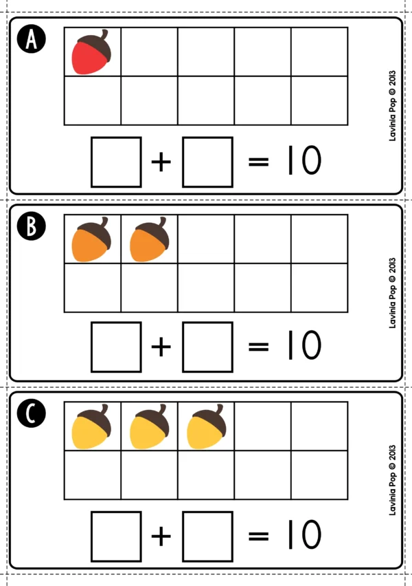 Making 10 on a Ten Frame | Acorn Addition Math Activity