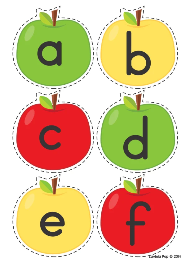 Farm Literacy Center Activities for Kindergarten. Apple Alphabet