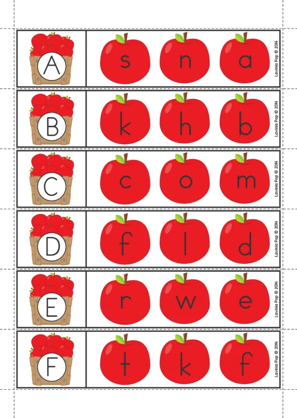 Farm Literacy Center Activities for Kindergarten. Upper and Lower Case Letter Match