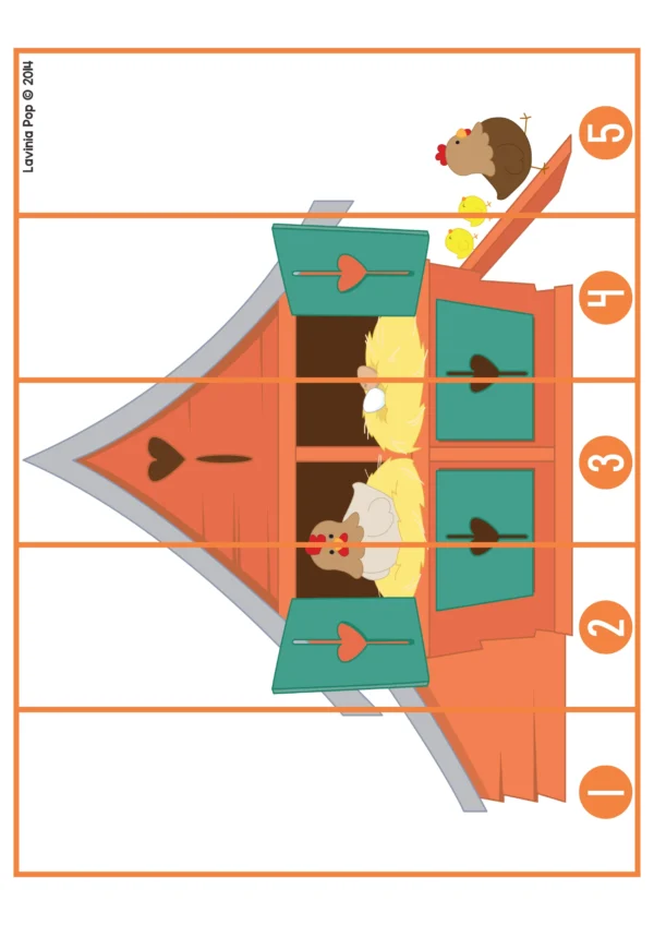 Farm Math Center Activities for Kindergarten. Number Puzzles