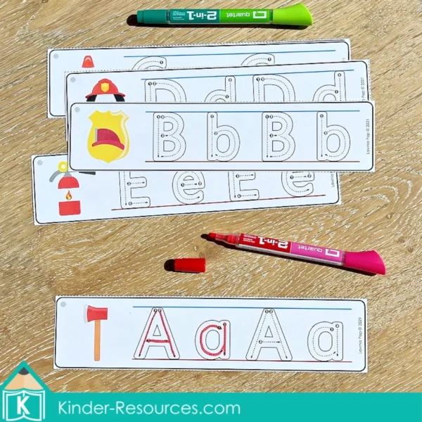 Fire Safety Alphabet Tracing Cards | Upper and Lower Case Letters for Kindergarten