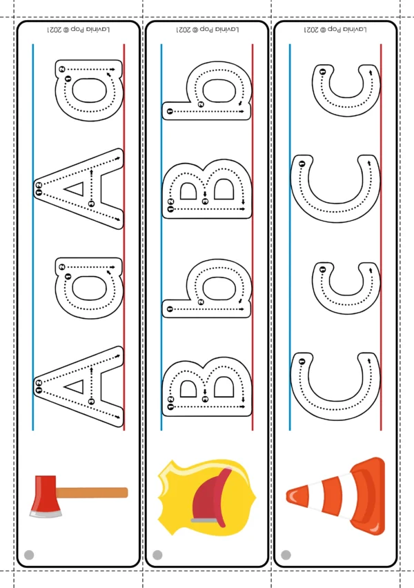 Fire Safety Alphabet Tracing Cards | Upper and Lower Case Letters for Kindergarten