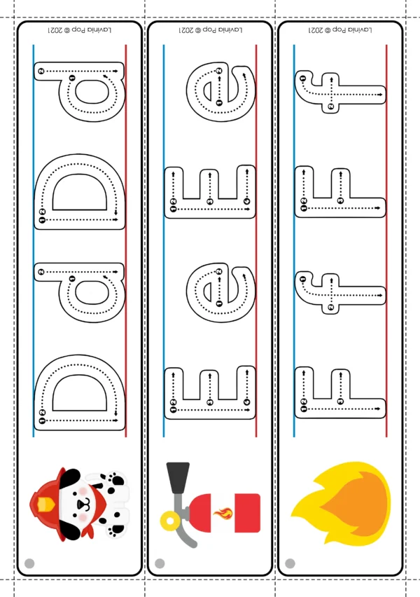 Fire Safety Alphabet Tracing Cards | Upper and Lower Case Letters for Kindergarten