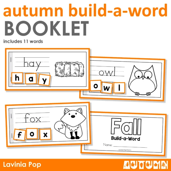 Autumn Build a Word Vocabulary Booklet