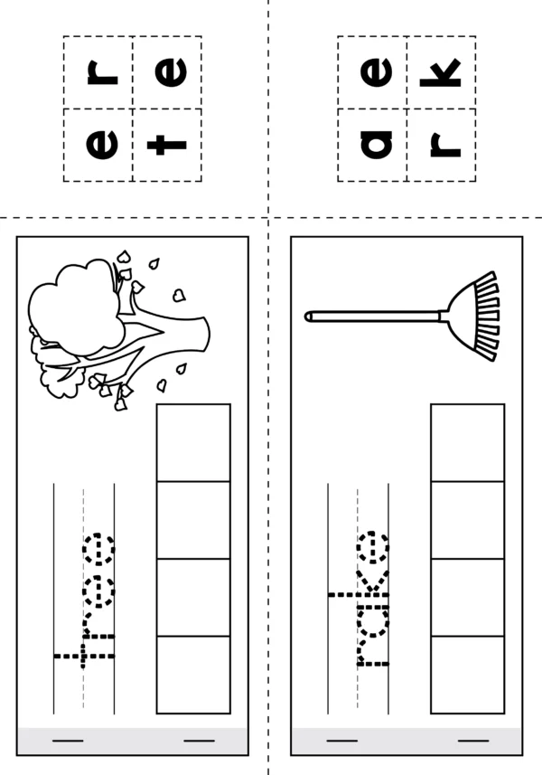 Autumn Build a Word Vocabulary Booklet