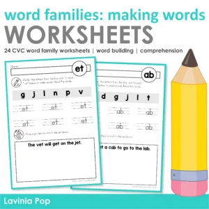 CVC Word Family Worksheets: Making Words