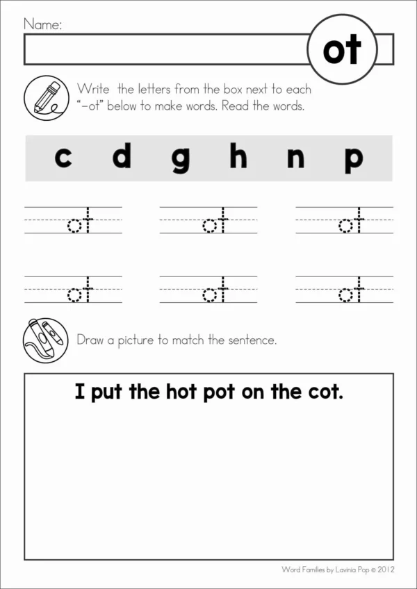 CVC Word Family Worksheets: Making Words