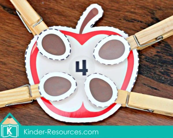 Apple Seed Counting Printable Activity | Numbers 1-10