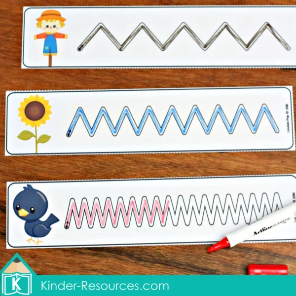 Autumn Pre-Writing Activities | Fine Motor Centers for Preschool and Kindergarten