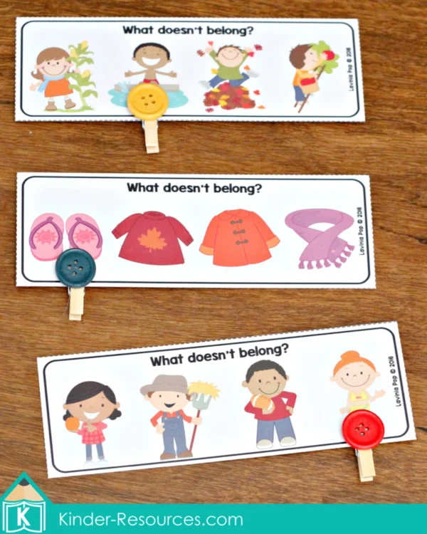 Autumn Pattern and Sequence Activities | Printable Centers for Preschool and Kindergarten