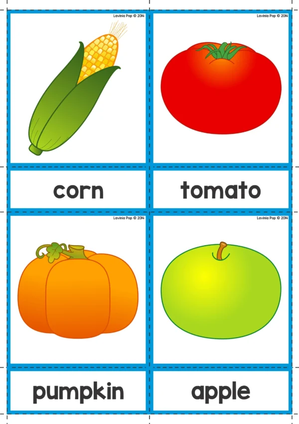 FREE Preschool Farm Theme Vocabulary Cards