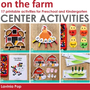 Printable Preschool Farm Center Actvities | Daycare | Homeschool