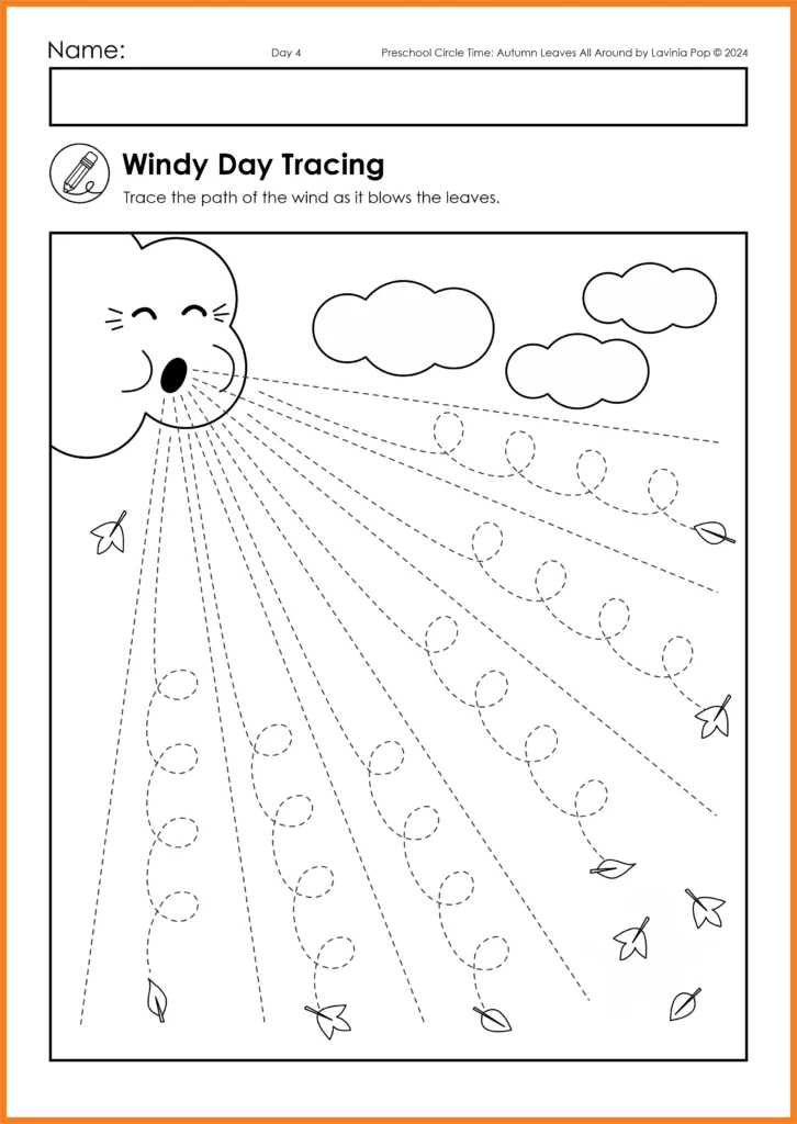 FREE Preschool Circle Time Autumn Leaves All Around