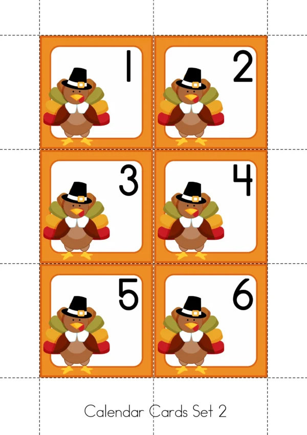 November Calendar Time Cards Pocket Chart | Number Cards, Days of the Week, Season