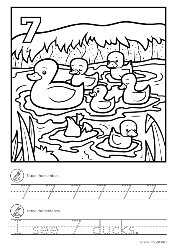 Farm Coloring and Counting Book | Preschool & Kindergarten