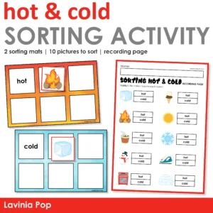 Firefighter Hot & Cold Sorting Printable Activity | Math Center for Kindergarten