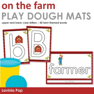 Farm Alphabet and Word Play Dough Mats