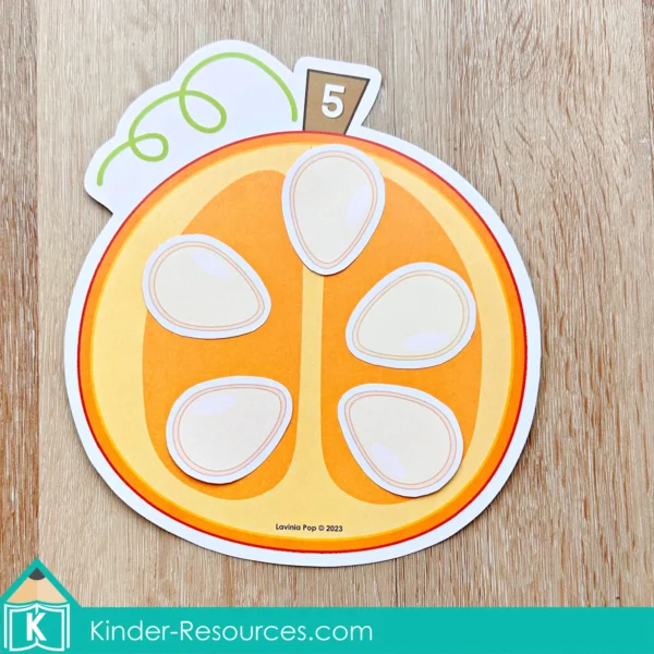 Pumpkins Printable Center Activities for Preschool | Counting Pumpkin Seeds