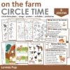 Farm Preschool Circle Time Printables and Activities