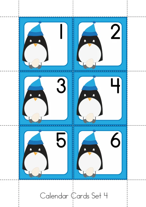 January Calendar Time Cards Pocket Chart | Number Cards, Days of the Week, Season