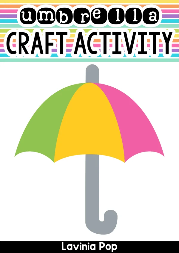 Umbrella Cut and Glue Printable Craft Activity | Craftivity for Literacy, Math, Science