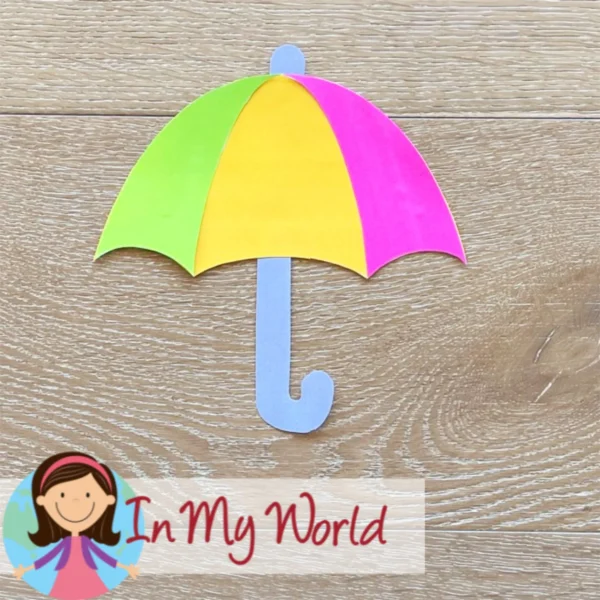 Umbrella Cut and Glue Printable Craft Activity | Craftivity for Literacy, Math, Science