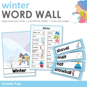 Winter Word Wall packet for learning new vocabulary | Writing Centers