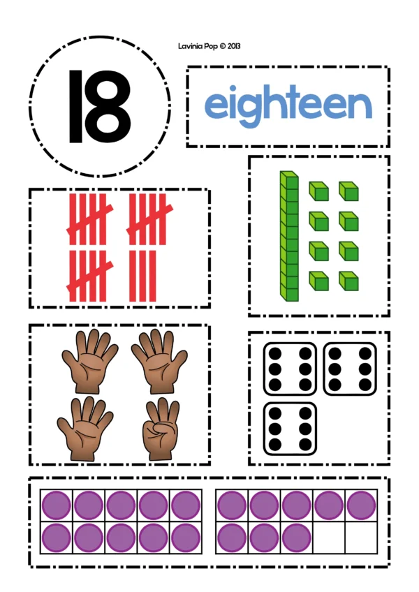 Kindergarten Number Sense 11-12 Worksheets and Center Activity | Number Sorting