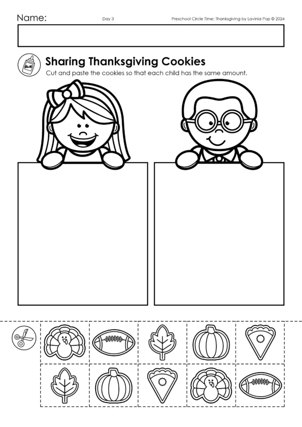 Thanksgiving Preschool Unit | Circle Time Printables and Activities