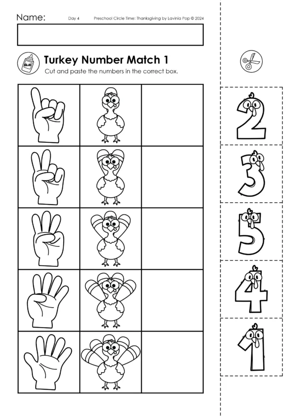 Thanksgiving Preschool Unit | Circle Time Printables and Activities