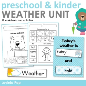 Weather for Preschool and Kindergarten | Printable Worksheets and Activities