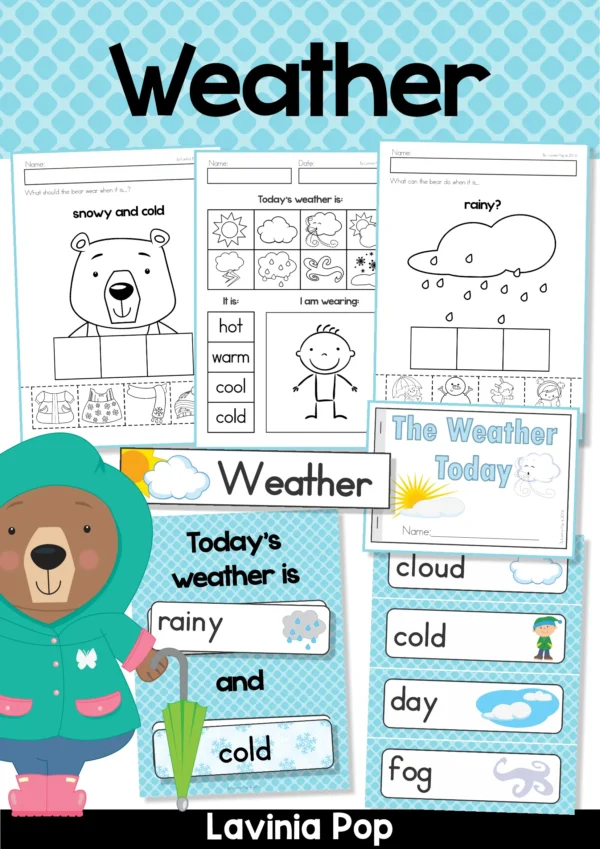 Weather for Preschool and Kindergarten | Printable Worksheets and Activities