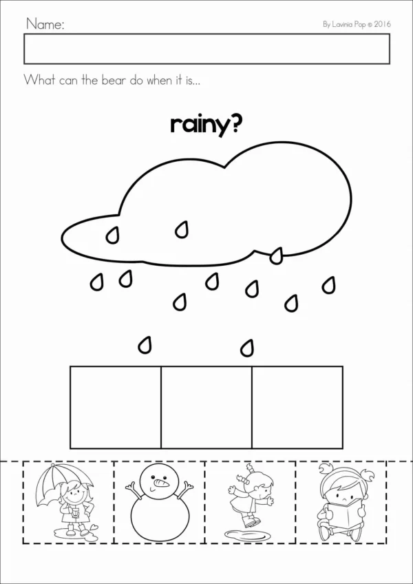 Weather for Preschool and Kindergarten | Printable Worksheets and Activities