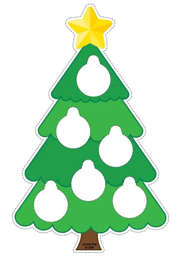 Christmas Tree Ornaments Sight Word Literacy Center | Printable Matching Activity | Editable PDF. File