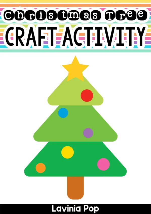 Christmas Tree Cut and Glue Printable Craft Activity | Craftivity for Literacy, Math, Science, Art