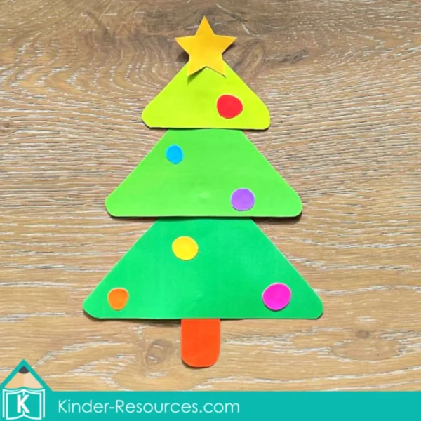 Christmas Tree Cut and Glue Printable Craft Activity | Craftivity for Literacy, Math, Science, Art