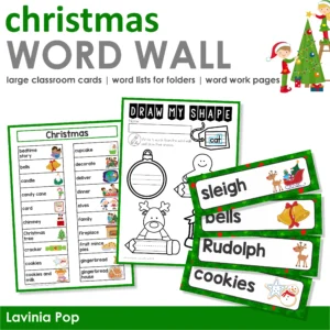 Christmas Word Wall packet for learning new vocabulary | Writing Centers