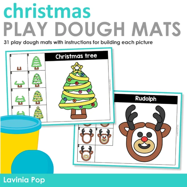 Christmas Play Dough Mats | Printable Activity for Preschool