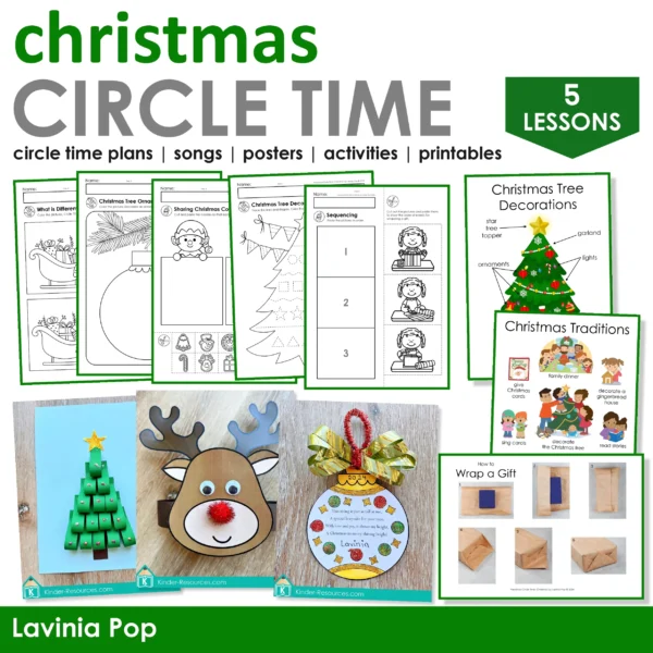 Christmas Preschool Unit | Circle Time Printables and Activities